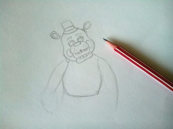 Поэтапный рисунок Фредди