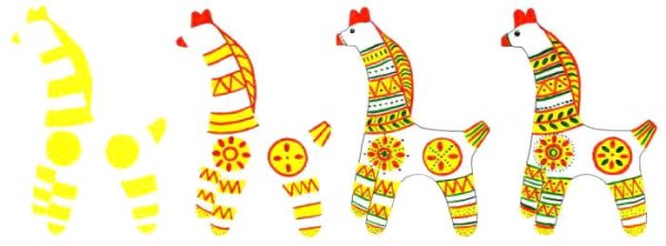 Древняя игрушка Филимоновская игрушка рисунок