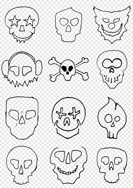 Череп для срисовки легкие