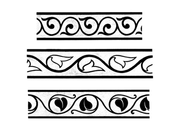 Растительныцорнамент в полосе