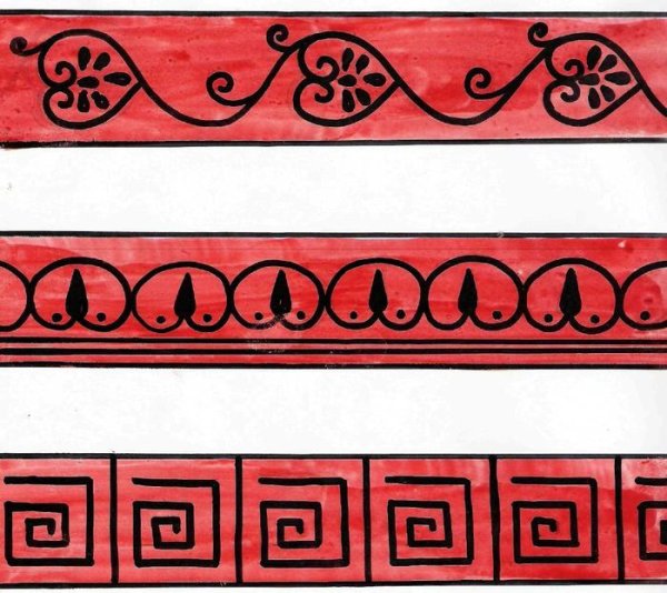 Мезенская роспись элементы росписи