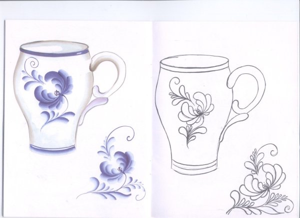 Основные элементы гжельской росписи капельки