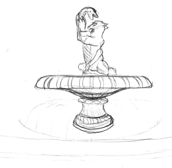 Эскиз фонтана