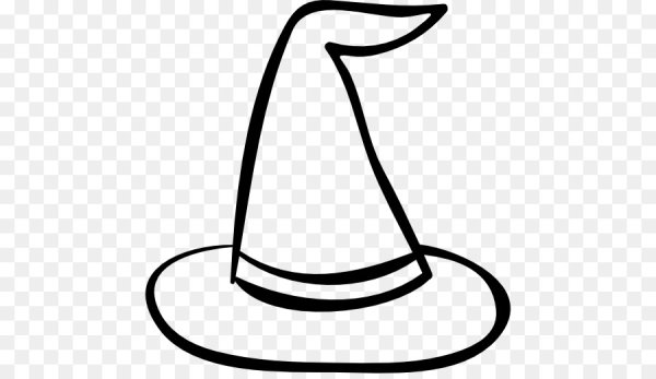 Шляпа ведьмы трафарет