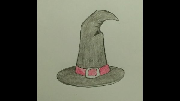 Шляпа ведьмы рисунок для срисовки