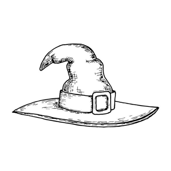 Шляпа ведьмы контур