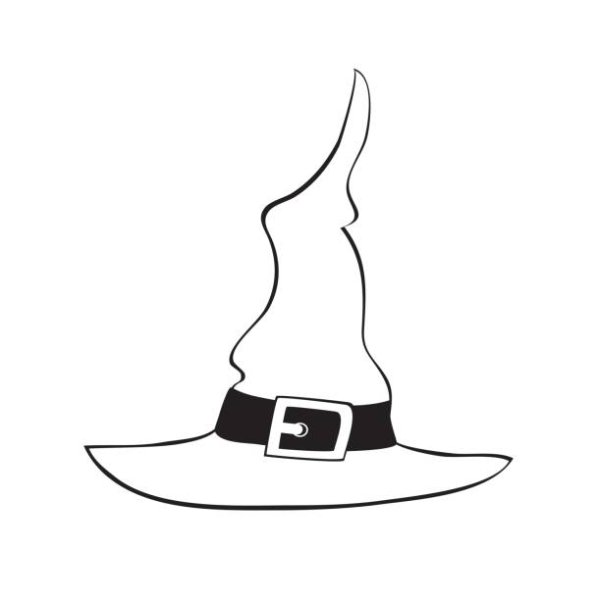 Трафарет шляпы на Хэллоуин