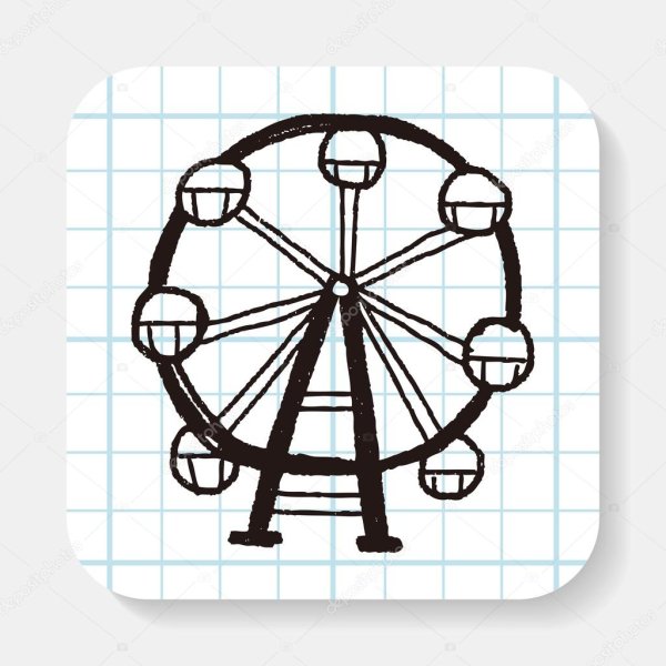 Колесо обозрения схематичное изображение