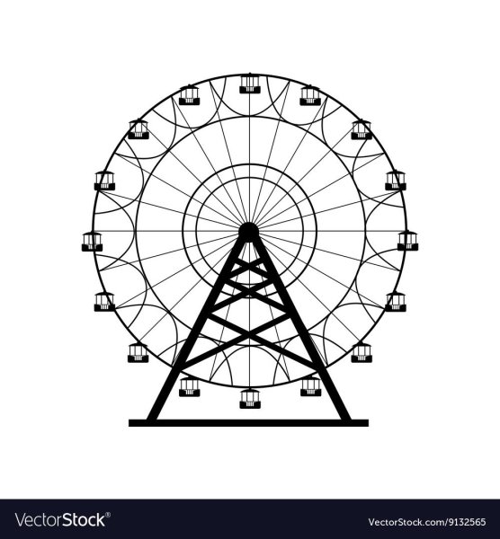 Силуэт кабинки колеса обозрения