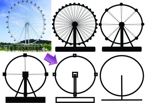 Колесо обозрения рисунок легкий
