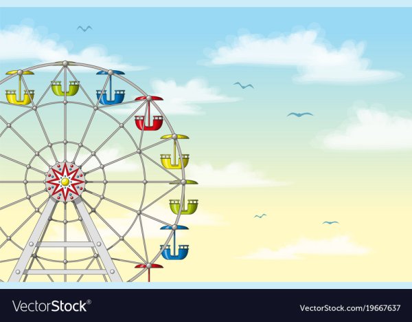 Колесо обозрения в векторной графике