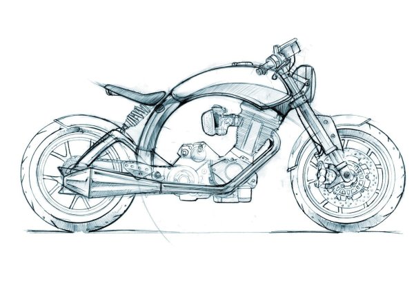 Скетч концепт мотоцикла