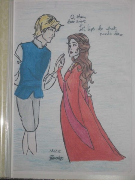 Ромео и Джульетта рисунок легкий