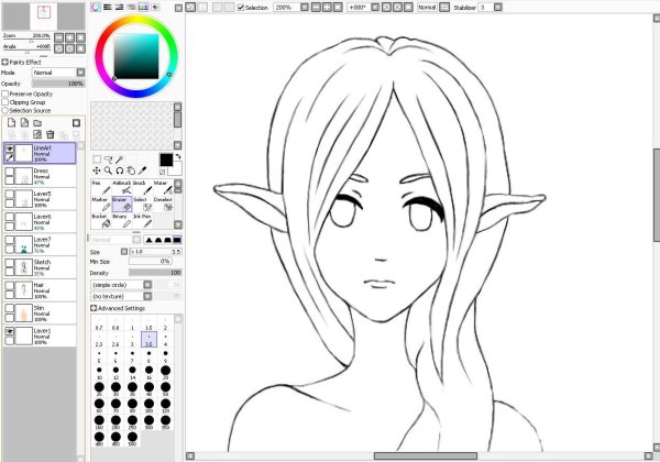 Рисование в Paint Tool Sai