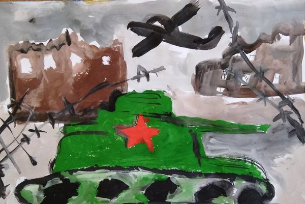 Воздушный бой рисунок карандашом