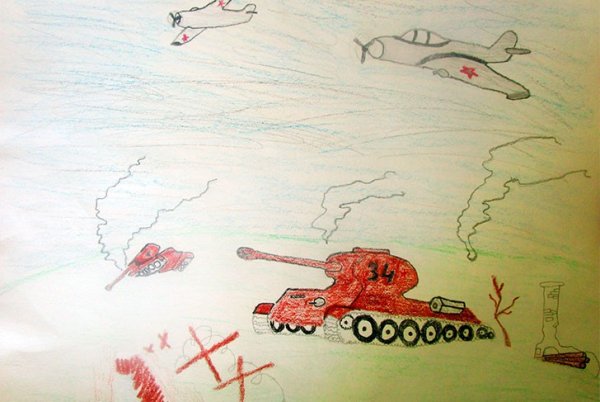 Рисунки на тему ВОВ для детей