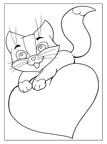 Рисунок кошки для срисовки