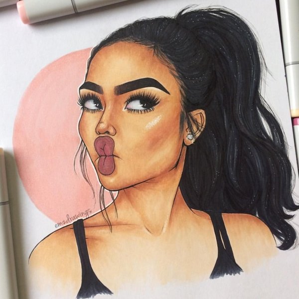 Интересные рисунки девушек