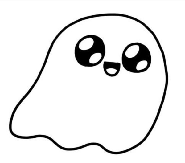 Милое приведение раскраска