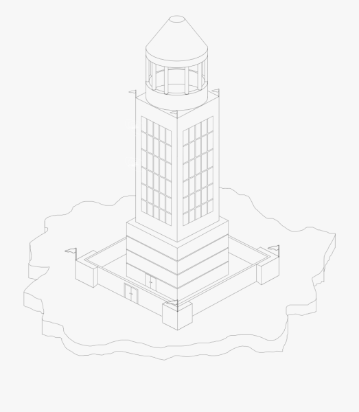 Фаросский Маяк в Александрии рисунок
