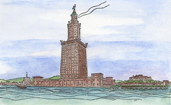 Александрийский Маяк семь чудес светаисунок