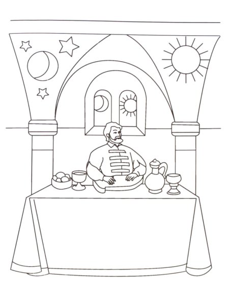 Раскраска Садко и морской царь