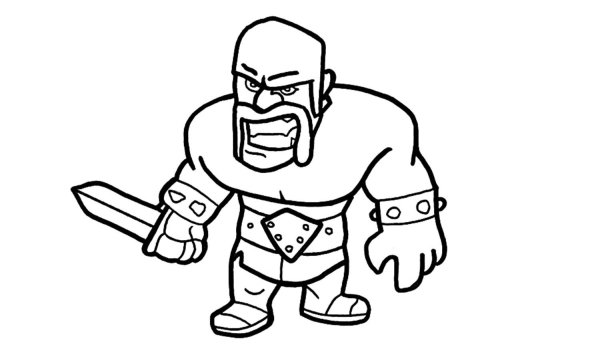 Раскраска Варвара клеш оф кланс