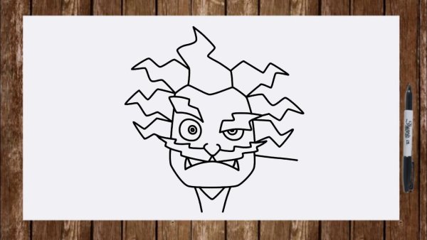 Кладбище клеш рояль карандашом