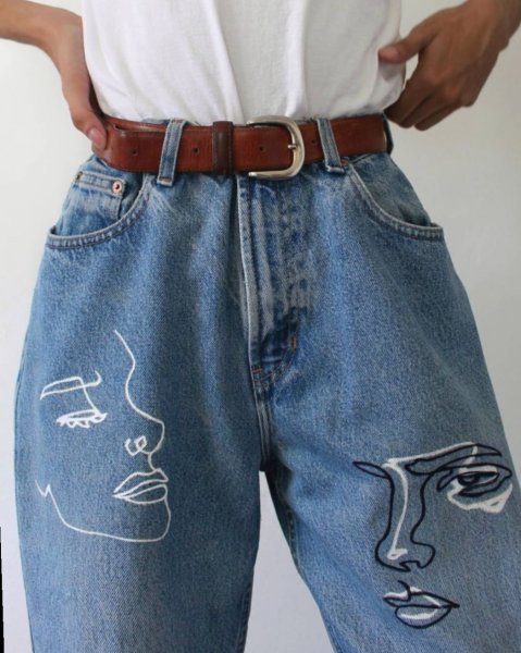 Разрисованные джинсы