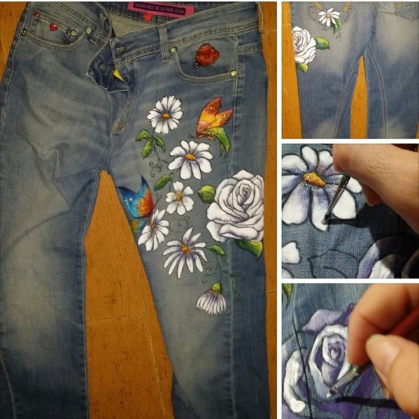 Рисунки на джинсах