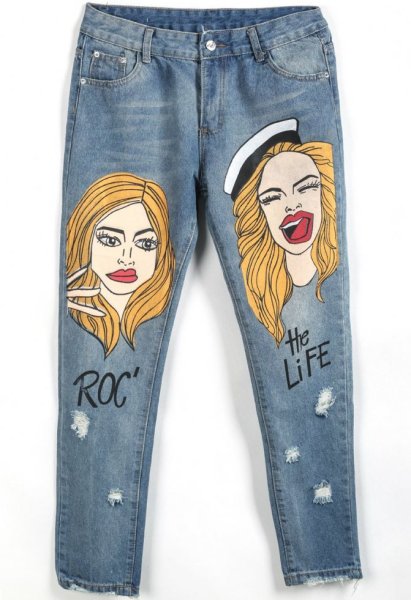 Разрисованные джинсы