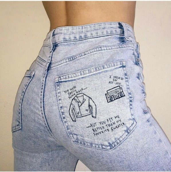 Рисунки на джинсах