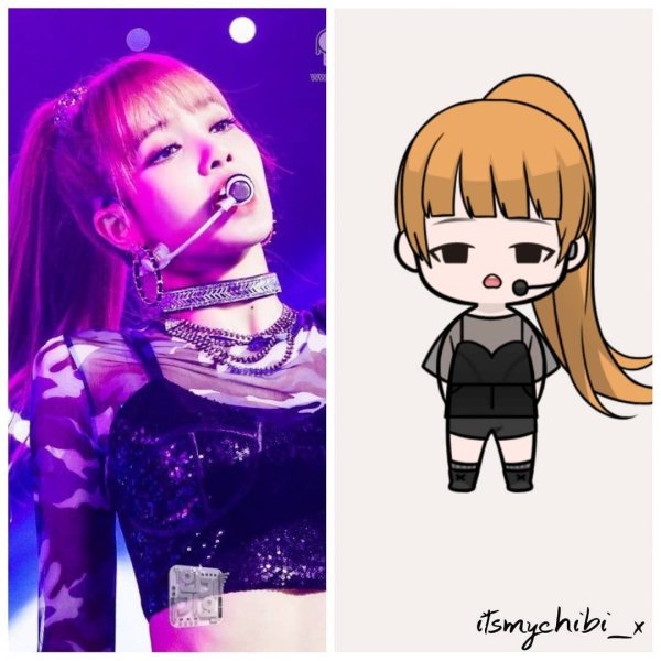 Блэк Пинк арты Дженни и лиса