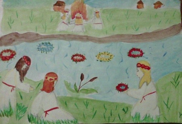 Праздник Ивана Купала рисунки детские