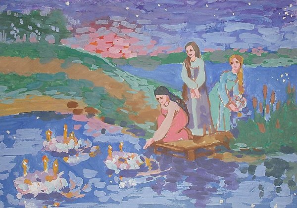 Иван Купала рисунок карандашом