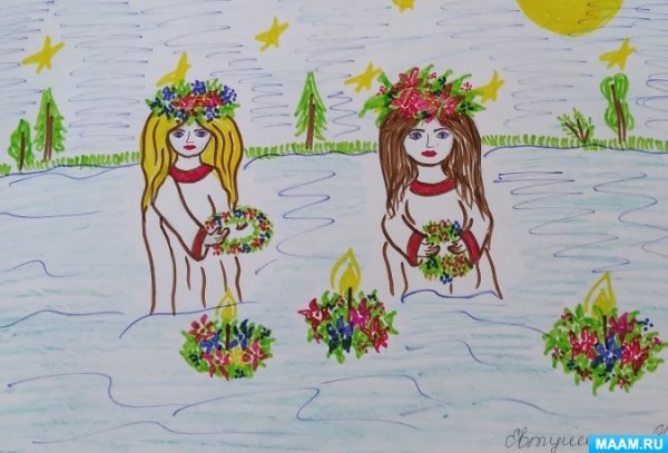 Праздник Ивана Купала раскраска