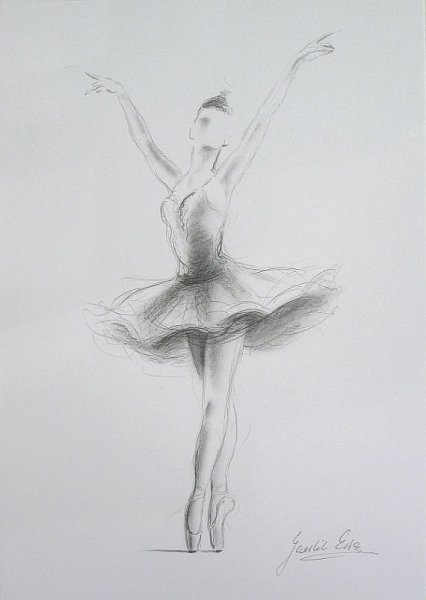 Балерина рисунок карандашом