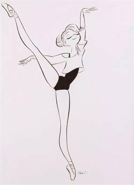 Балерина карандашом для детей