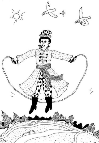 Схема рисования Ивана царевича