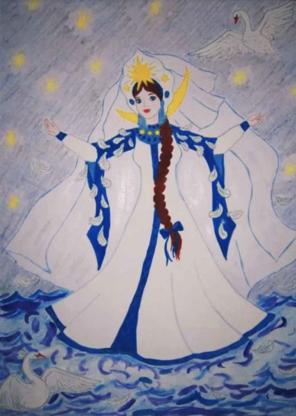 Царевна лебедь рисунок