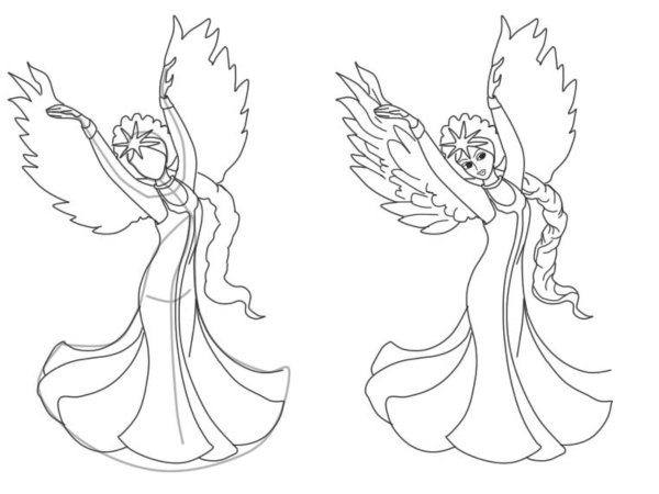 Принцесса лебедь из сказки о царе Салтане раскраска