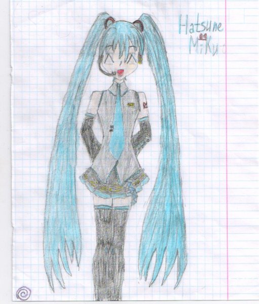 Нарисовать аниме Хатсуне Мику