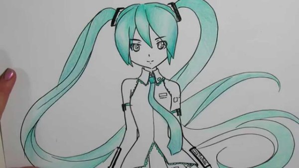 Хатсуне Мику для срисовки
