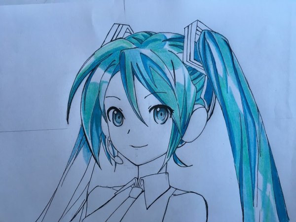 Мику Хацунэ рисунок