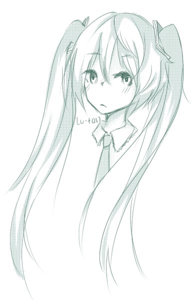 Аниме Хатсуне Мику для срисовки