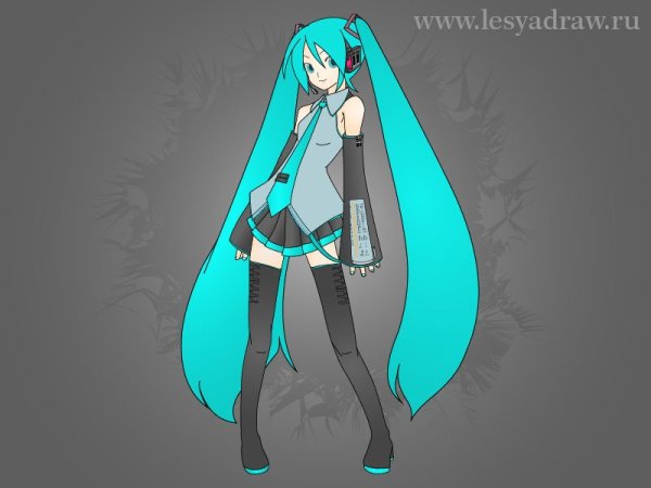 Мику Хацунэ рисунок