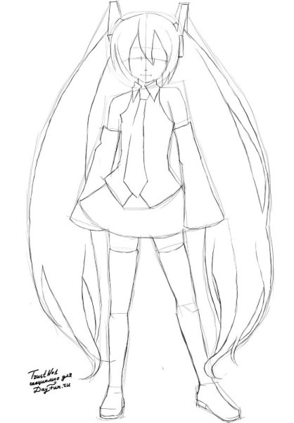 Хатсуне Мику нарисовать