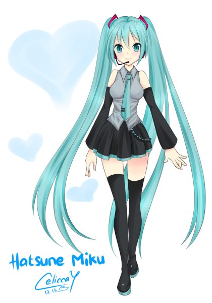 Аниме Мику Хатсуне в полный рост