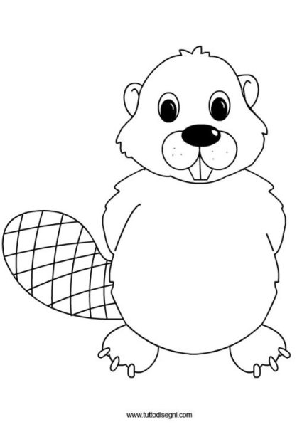 Бобр карандашом