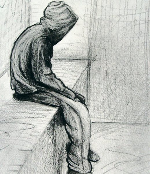 Одиночество рисунок